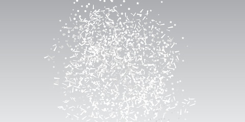 Confetti on isolated background. Geometric holiday texture with glitters. Image for banners, posters and flyers. Greeting cards. Black and white illustration