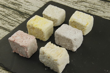 Guimauves sur une ardoise