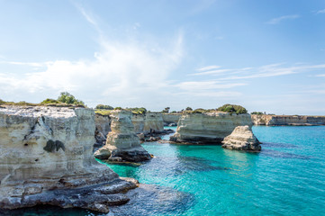Seacoast of Torre Sant’Andrea Melendugno in Salento Italy