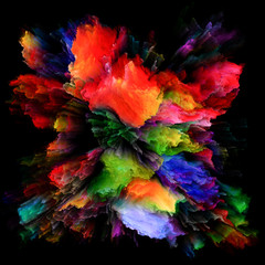 Fototapeta na wymiar Propagation of Colorful Paint Splash Explosion