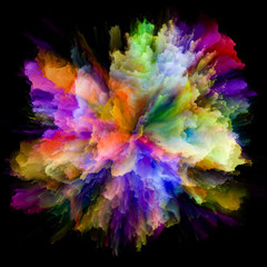 Visualization of Colorful Paint Splash Explosion