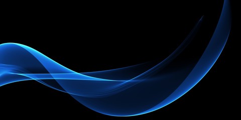 Abstract blue flow wave background
