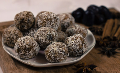 Vegan sweet delicious candy. Raw sweet ball
