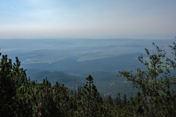 Fototapeta na wymiar western carpathian mountain panorama in clear day