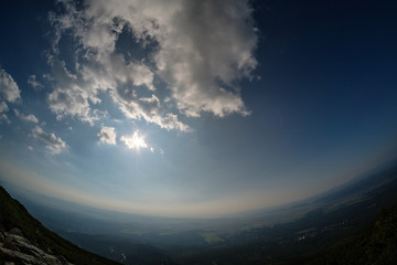 western carpathian mountain panorama in clear day