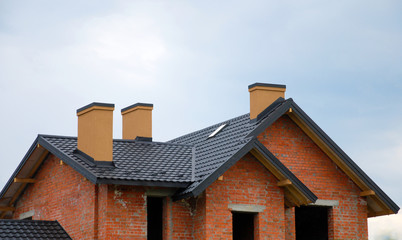roof of an unfinished building