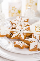 Fototapeta na wymiar Traditional Gingerbread cookies for Christmas