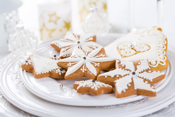 Traditional Gingerbread cookies for Christmas
