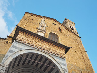 Fototapeta premium Bergamo, Italy. The Basilica of Santa Maria Maggiore. The north entrance