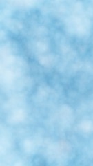 Background of abstract white color smoke isolated on blue color background. The wall of white fog. 3D illustration