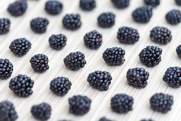 Pattern made from fresh blackberries