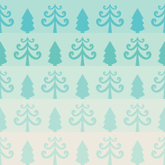 Background with Christmas trees. Seamless vector pattern.