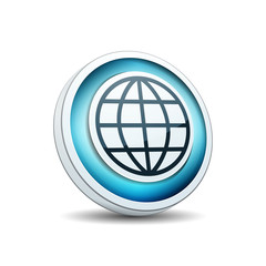 World globe button illustration