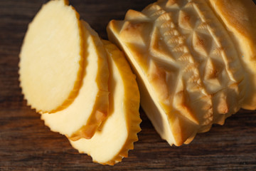 traditional polish highlander sheep cheese, oscypek.