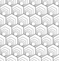 Seamless hexagons pattern. Geometric texture.