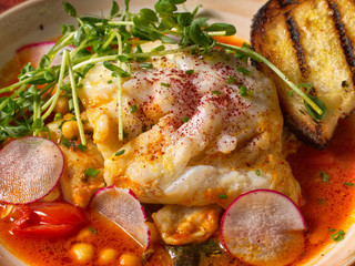Poached Halibut