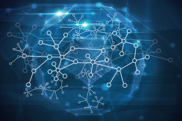 molecules. biotechnology abstract background