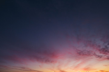 Mutli Colored Clouds at Sunset, Cloud Texture - Stock image