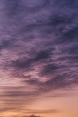 Fototapeta na wymiar Mutli Colored Clouds at Sunset, Cloud Texture - Stock image