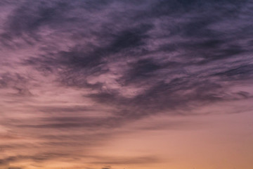 Naklejka na ściany i meble Mutli Colored Clouds at Sunset, Cloud Texture - Stock image