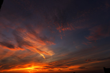 sunset in the sky