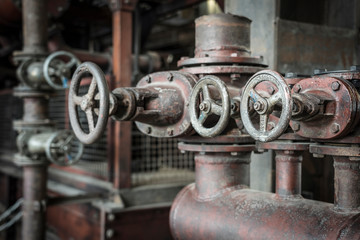 industrial pipelines in a coalmine