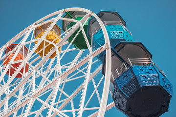 Ferris Wheel & Blue Sky - Barcelona, Catalunya, Spain