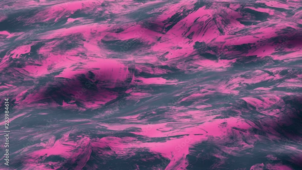 Poster abstract 3d rendering of seamless looped smooth surface animation with waves. modern background desi