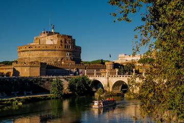 Castel S. Angelo and Tiber River Rome Italy