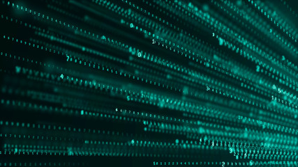 Binary code abstract technology background. Big data. Coding or hacker concept. Binary code. Computer techologies.