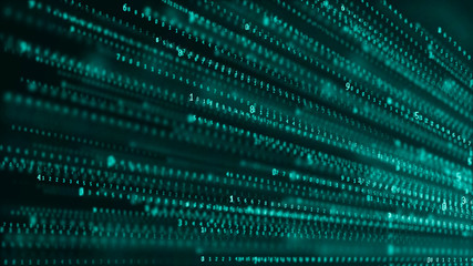 Binary code abstract technology background. Big data. Coding or hacker concept. Binary code. Computer techologies.