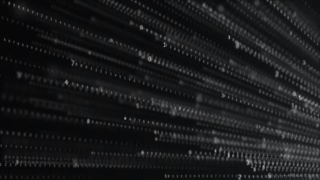 Binary code abstract technology background. Big data. Coding or hacker concept. Binary code. Computer techologies.