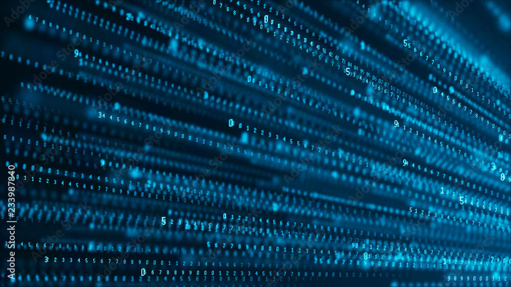 Aufkleber Binary code abstract technology background. Big data. Coding or hacker concept. Binary code. Computer techologies.