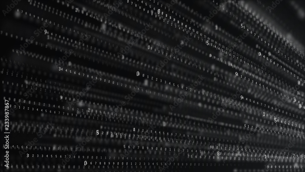Aufkleber Binary code abstract technology background. Big data. Coding or hacker concept. Binary code. Computer techologies.