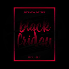 Black friday sale abstract banner. Online shopping discount promotion concept. Template of poster for business, purchasing, promotion and advertising. Vector illustration.