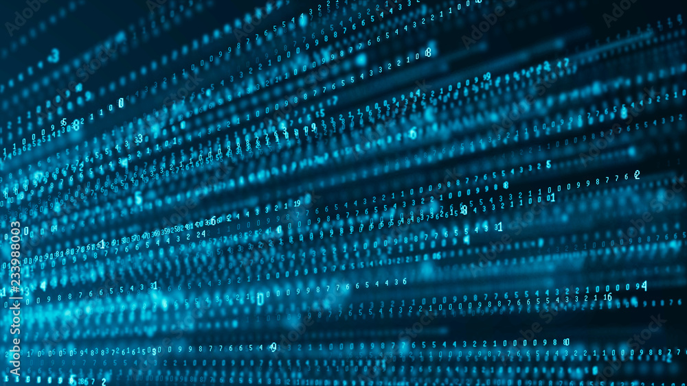 Aufkleber Binary code abstract technology background. Big data. Coding or hacker concept. Binary code. Computer techologies.