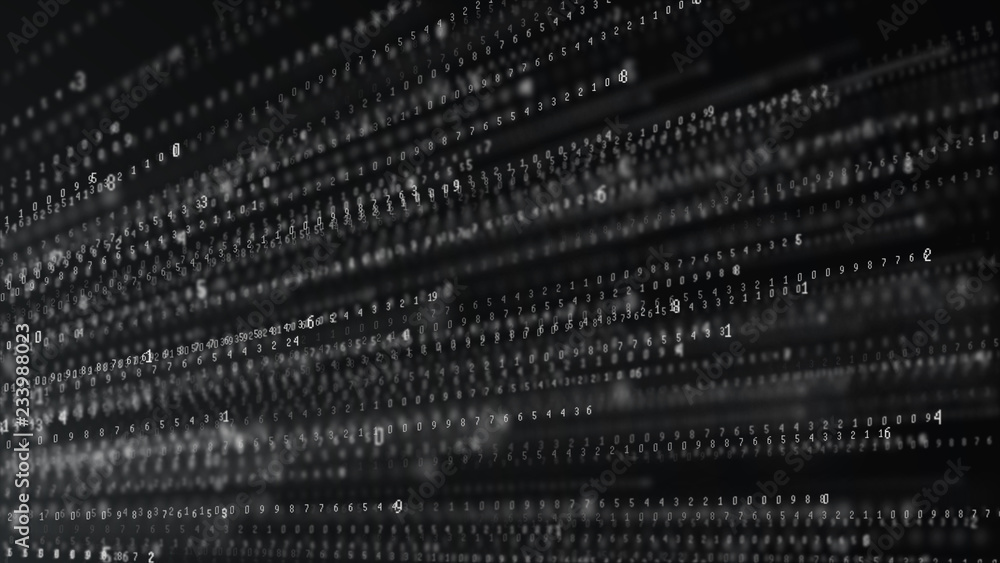 Aufkleber Binary code abstract technology background. Big data. Coding or hacker concept. Binary code. Computer techologies.