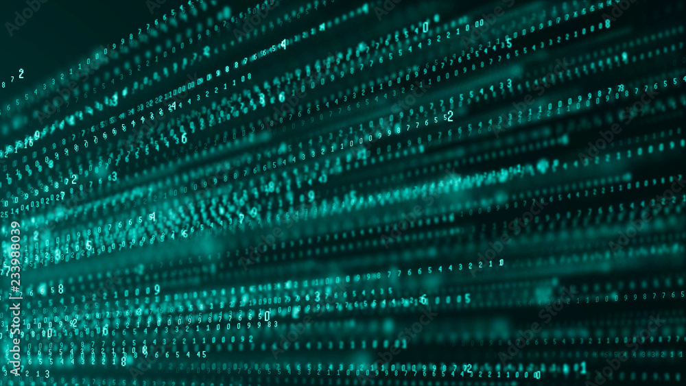 Aufkleber Binary code abstract technology background. Big data. Coding or hacker concept. Binary code. Computer techologies.