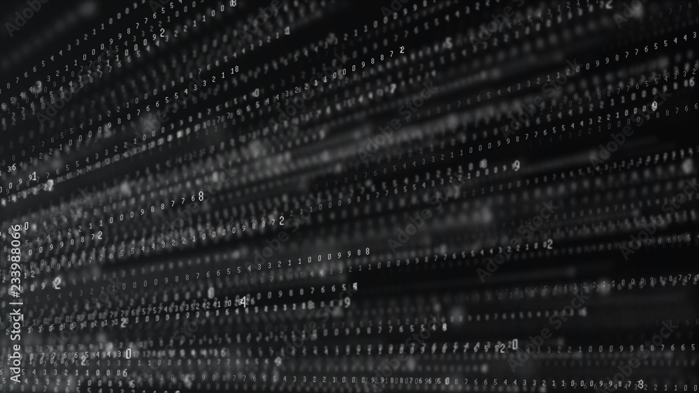 Aufkleber Binary code abstract technology background. Big data. Coding or hacker concept. Binary code. Computer techologies.