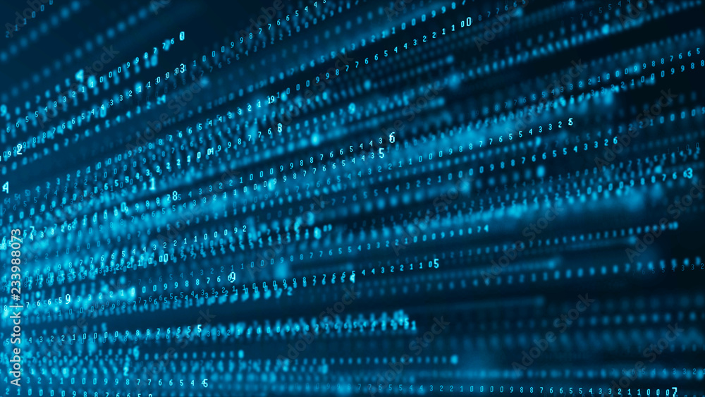 Aufkleber Binary code abstract technology background. Big data. Coding or hacker concept. Binary code. Computer techologies.