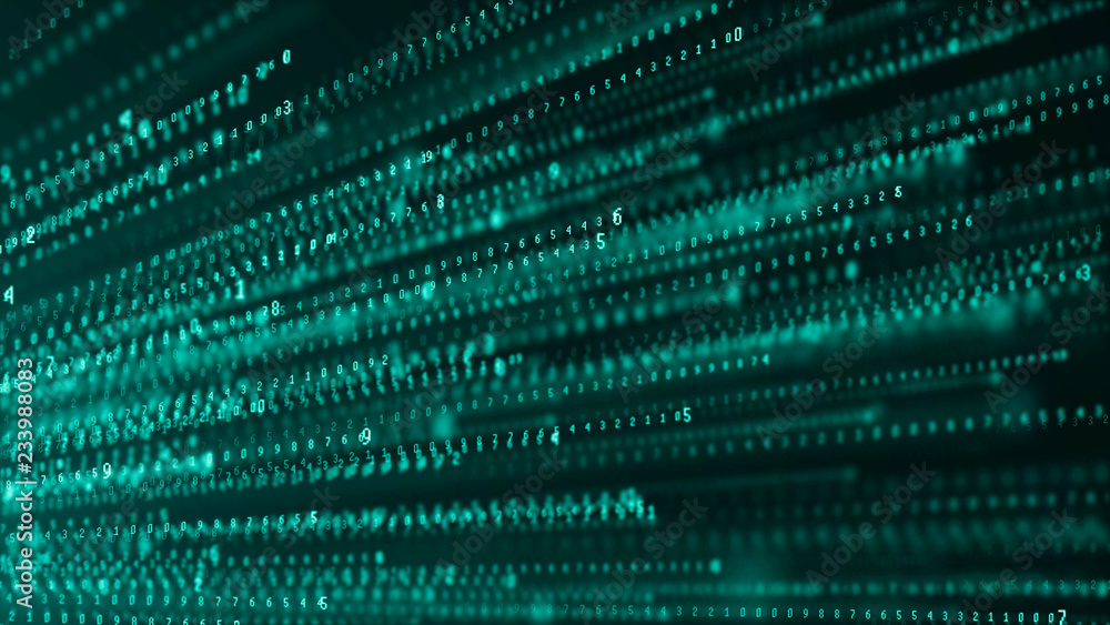 Aufkleber Binary code abstract technology background. Big data. Coding or hacker concept. Binary code. Computer techologies.