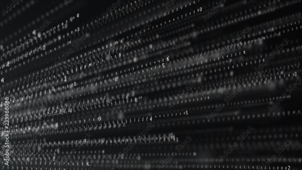 Aufkleber Binary code abstract technology background. Big data. Coding or hacker concept. Binary code. Computer techologies.