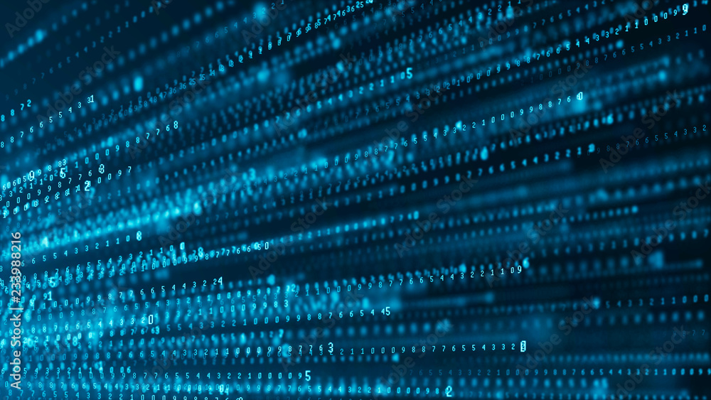 Aufkleber Binary code abstract technology background. Big data. Coding or hacker concept. Binary code. Computer techologies.