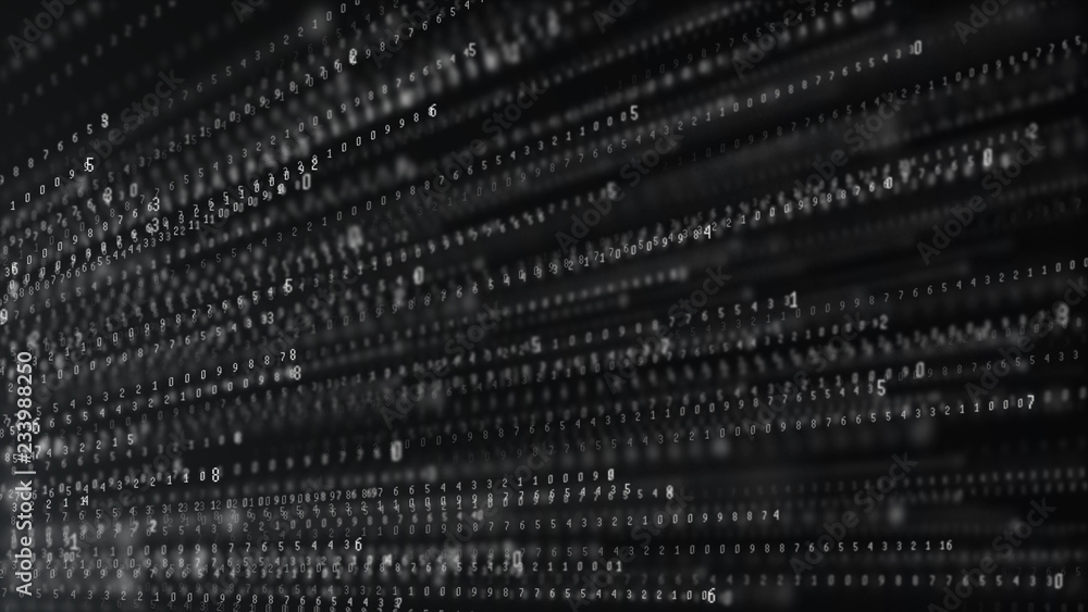 Aufkleber Binary code abstract technology background. Big data. Coding or hacker concept. Binary code. Computer techologies.