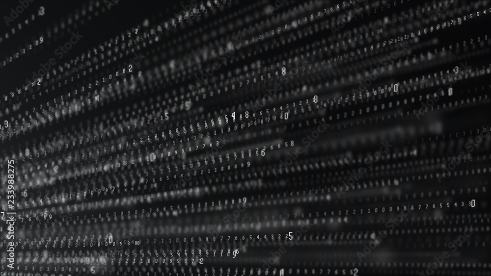 Leinwandbilder Binary code abstract technology background. Big data. Coding or hacker concept. Binary code. Computer techologies.