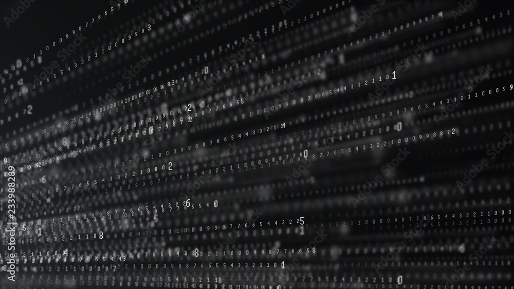 Leinwandbilder Binary code abstract technology background. Big data. Coding or hacker concept. Binary code. Computer techologies.