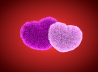 Happy valentines day. romantic background, 3d rendering.