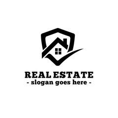 Fototapeta premium Real estate design template. House logo design. Vector and illustration.