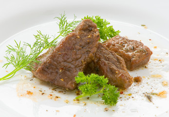 Говядина на белом фоне Beef on white background