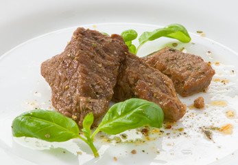 Говядина на белом фоне Beef on white background